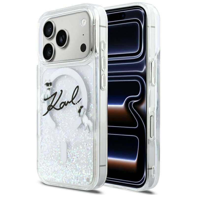 Case Karl Lagerfeld Liquid Glitter Karl Script Logo MagSafe for iPhone ...