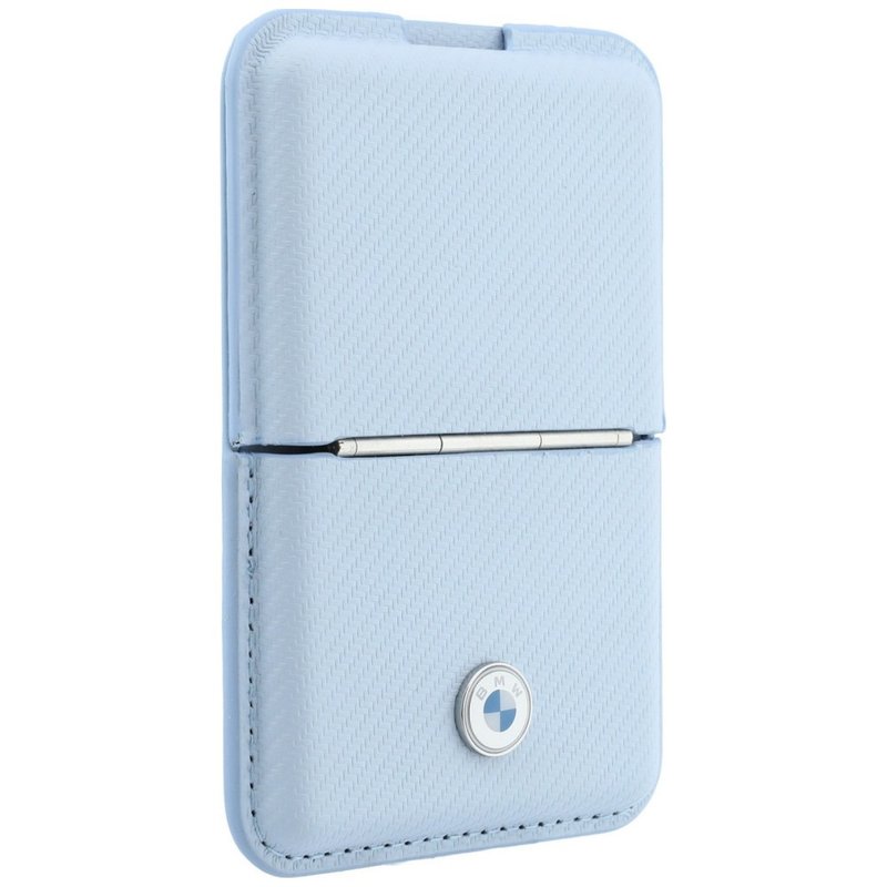 Wallet BMW Carbon Metal Logos MagSafe син