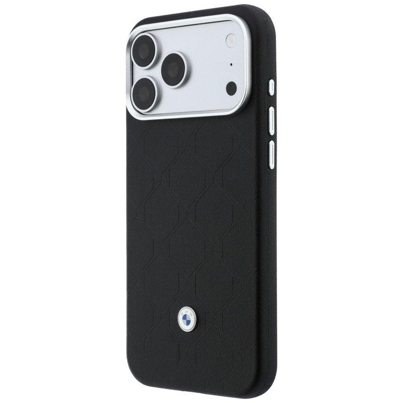 Комплект BMW Quilted Pattern Metal Logo за iPhone 18 Pro